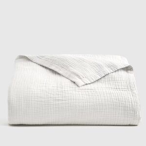 QUINCE Organic Airy Gauze Blanket King/Cal King White 0358